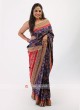 Navy Blue Color Silk Saree